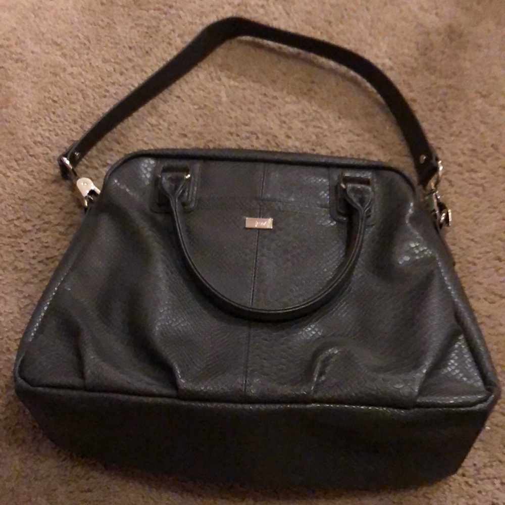Grey snake skin thirty one purse